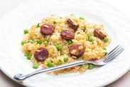 Buy Spanish Ingredients Online - chorizo and pea risotto recipe