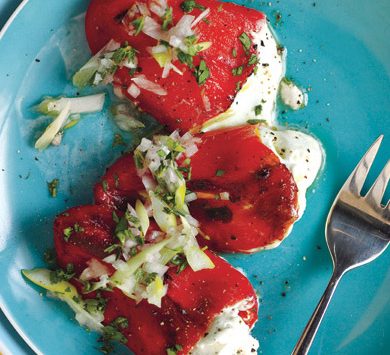 Piquillo Peppers Stuffed with Goat Cheese