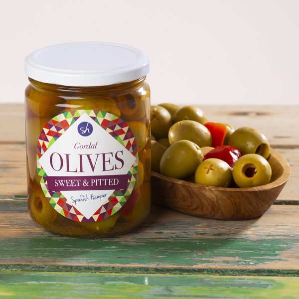 Gordal spicy Olives. Sweet & pitted 665g